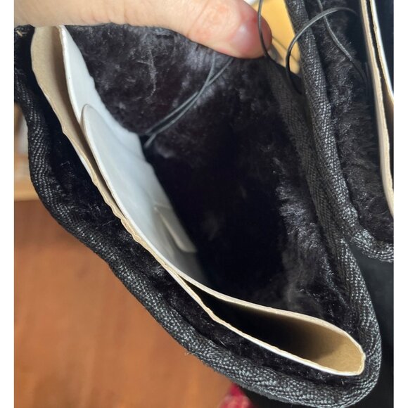 NWT Boots Universal Thread Leather Soph Shearling Style Black Womens Size 6 - Picture 7 of 7